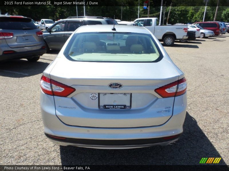 Ingot Silver Metallic / Dune 2015 Ford Fusion Hybrid SE