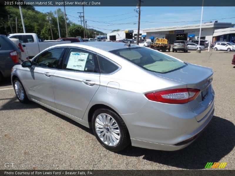Ingot Silver Metallic / Dune 2015 Ford Fusion Hybrid SE