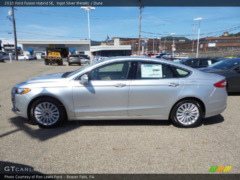 Ingot Silver Metallic / Dune 2015 Ford Fusion Hybrid SE