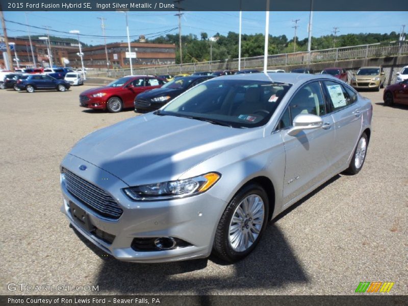Ingot Silver Metallic / Dune 2015 Ford Fusion Hybrid SE