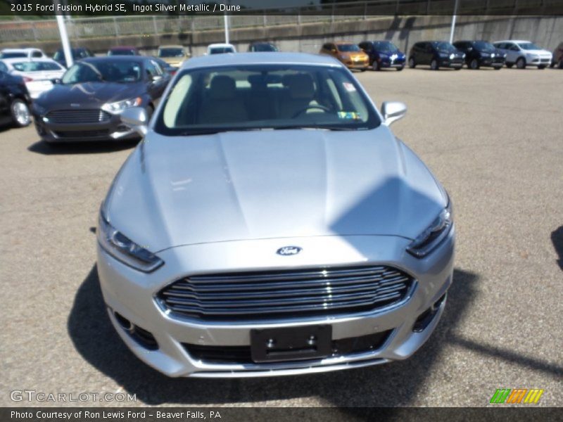 Ingot Silver Metallic / Dune 2015 Ford Fusion Hybrid SE