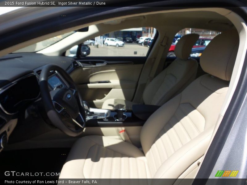 Ingot Silver Metallic / Dune 2015 Ford Fusion Hybrid SE