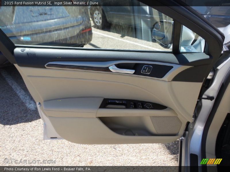 Ingot Silver Metallic / Dune 2015 Ford Fusion Hybrid SE