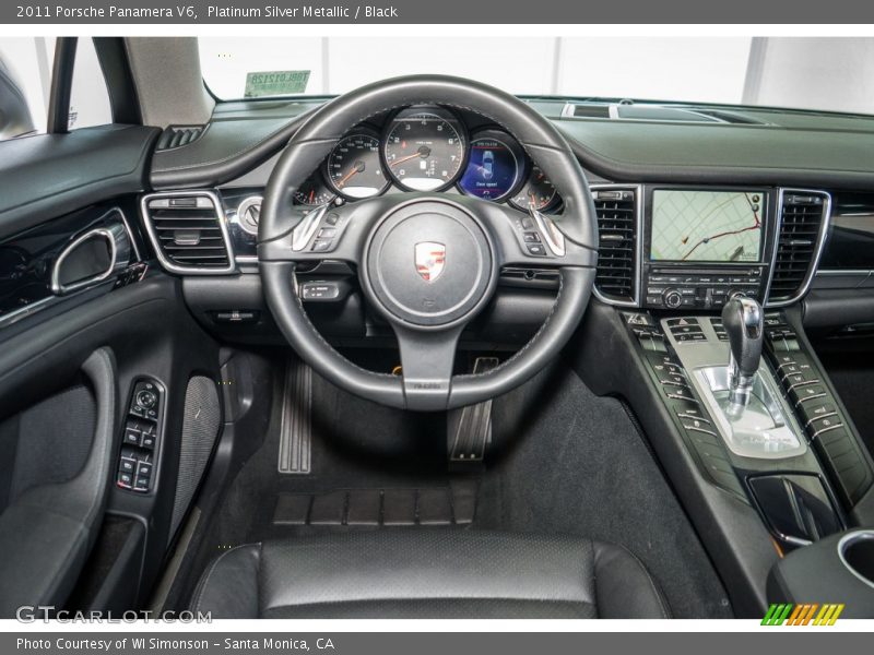 Platinum Silver Metallic / Black 2011 Porsche Panamera V6