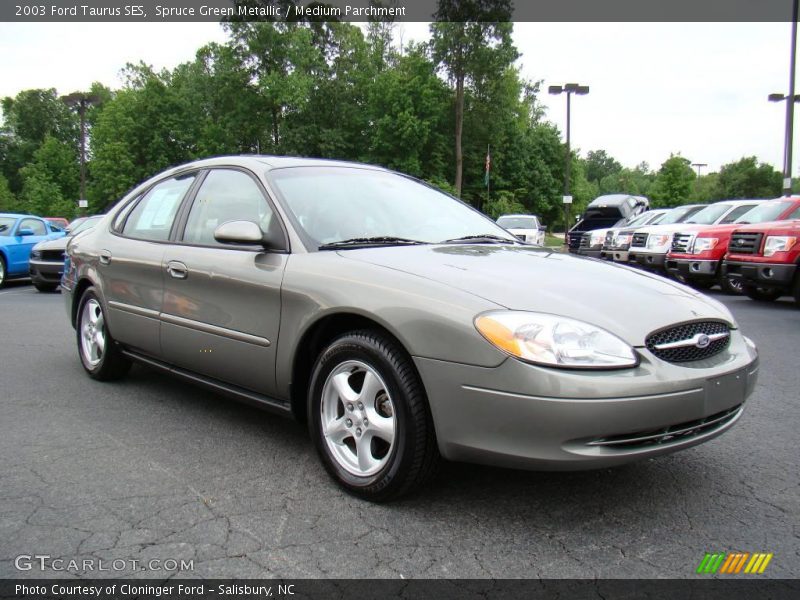 Spruce Green Metallic / Medium Parchment 2003 Ford Taurus SES