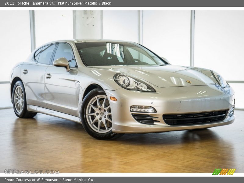 Platinum Silver Metallic / Black 2011 Porsche Panamera V6