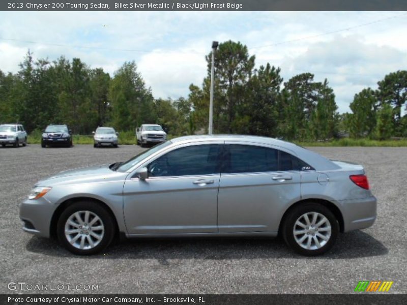 Billet Silver Metallic / Black/Light Frost Beige 2013 Chrysler 200 Touring Sedan