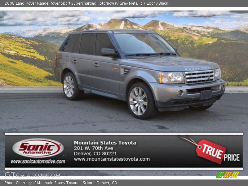 Stornoway Grey Metallic / Ebony Black 2008 Land Rover Range Rover Sport Supercharged