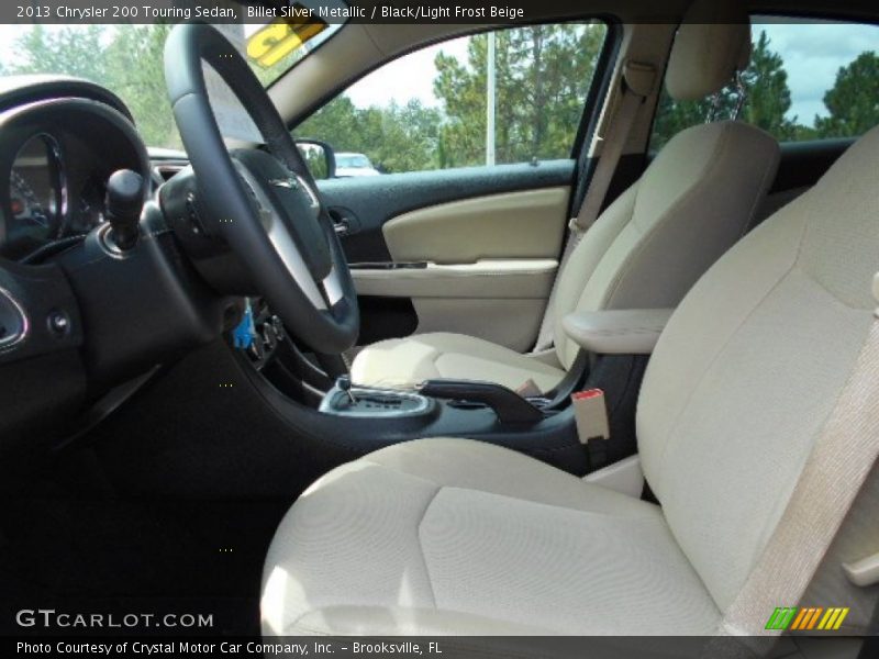 Billet Silver Metallic / Black/Light Frost Beige 2013 Chrysler 200 Touring Sedan