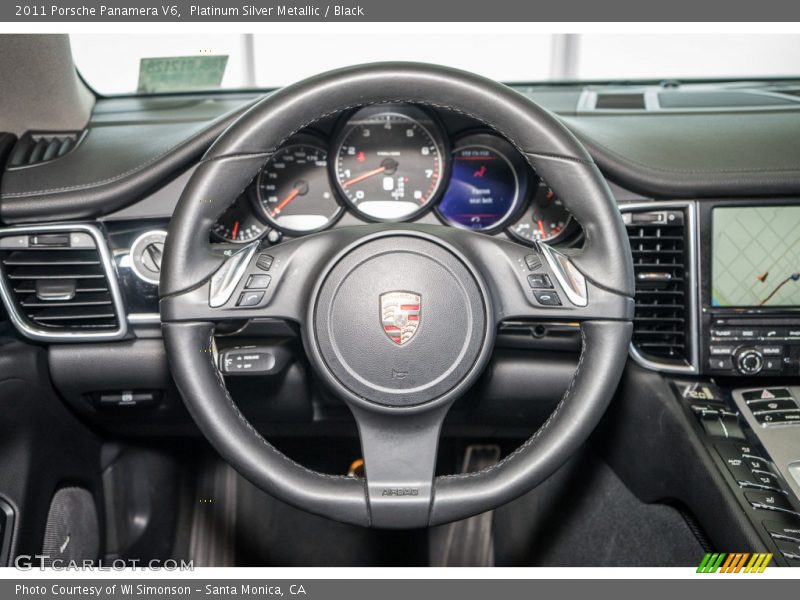 Platinum Silver Metallic / Black 2011 Porsche Panamera V6