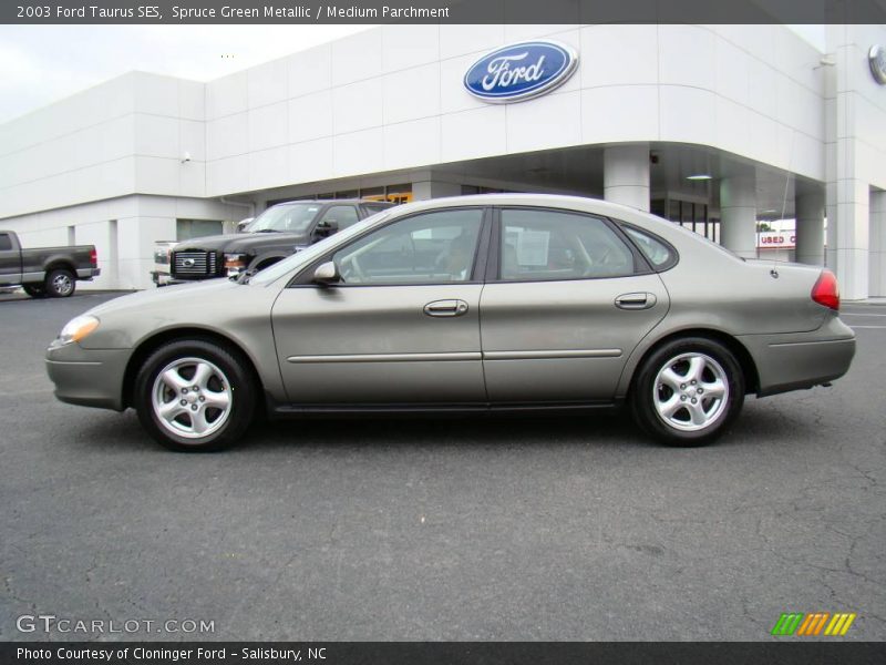 Spruce Green Metallic / Medium Parchment 2003 Ford Taurus SES