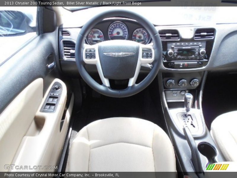 Billet Silver Metallic / Black/Light Frost Beige 2013 Chrysler 200 Touring Sedan