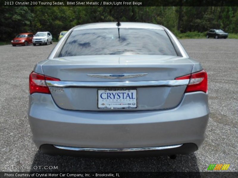 Billet Silver Metallic / Black/Light Frost Beige 2013 Chrysler 200 Touring Sedan