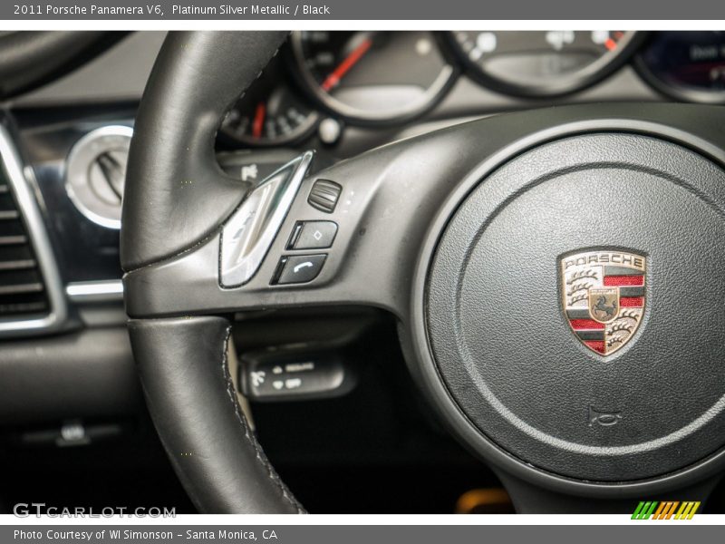 Platinum Silver Metallic / Black 2011 Porsche Panamera V6