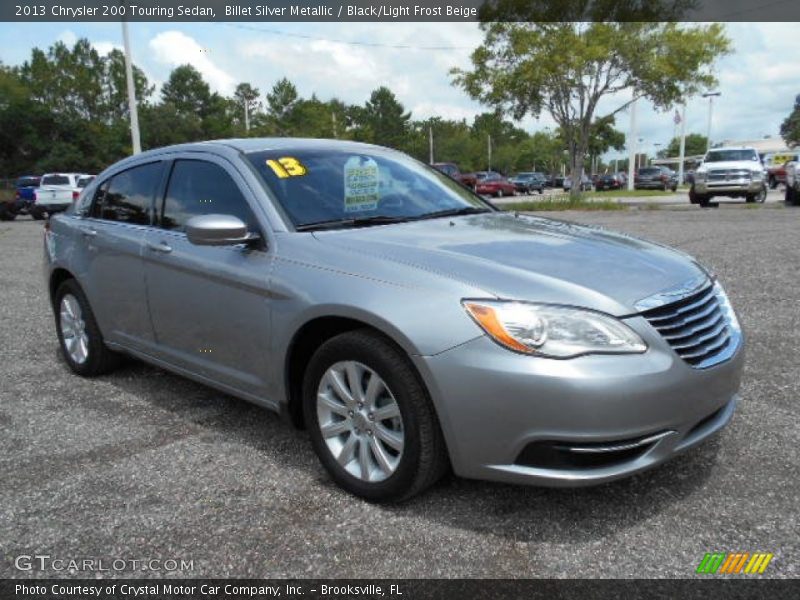 Billet Silver Metallic / Black/Light Frost Beige 2013 Chrysler 200 Touring Sedan