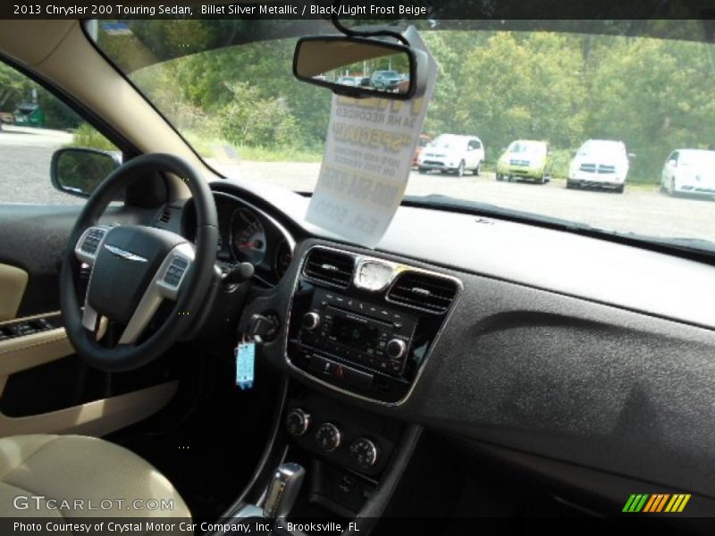 Billet Silver Metallic / Black/Light Frost Beige 2013 Chrysler 200 Touring Sedan