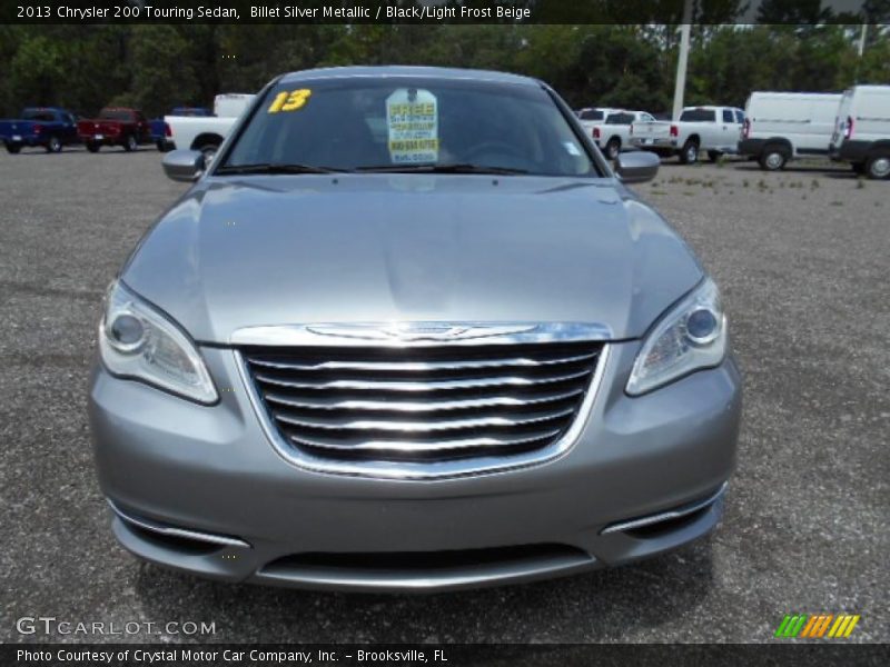 Billet Silver Metallic / Black/Light Frost Beige 2013 Chrysler 200 Touring Sedan