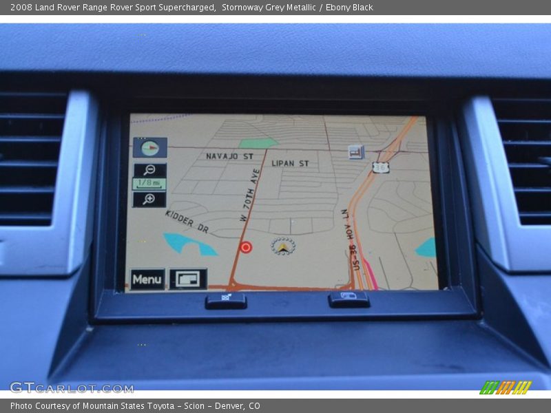 Stornoway Grey Metallic / Ebony Black 2008 Land Rover Range Rover Sport Supercharged