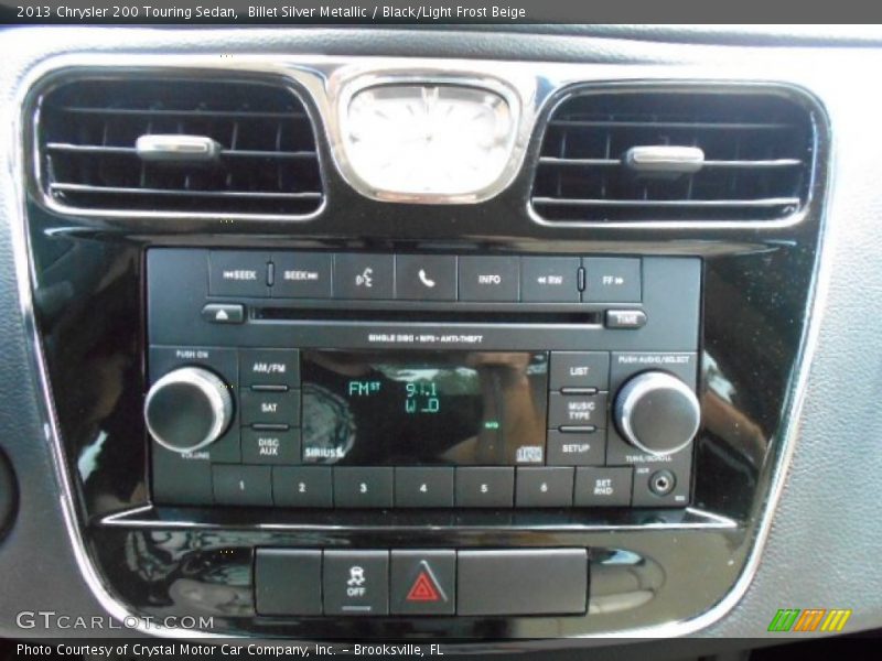 Billet Silver Metallic / Black/Light Frost Beige 2013 Chrysler 200 Touring Sedan