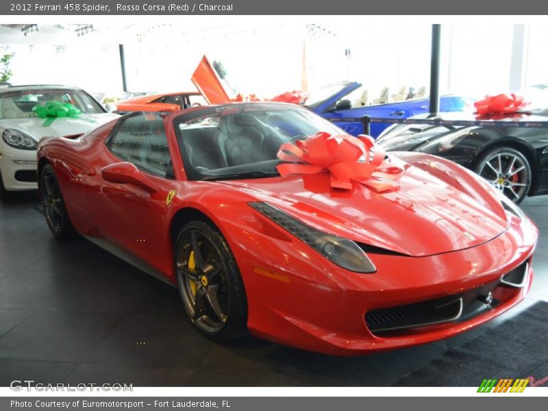 Rosso Corsa (Red) / Charcoal 2012 Ferrari 458 Spider