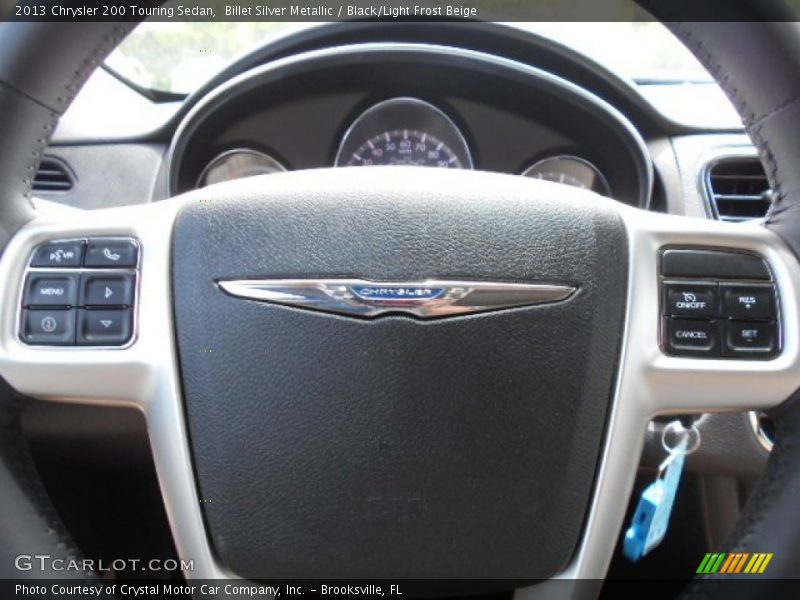 Billet Silver Metallic / Black/Light Frost Beige 2013 Chrysler 200 Touring Sedan