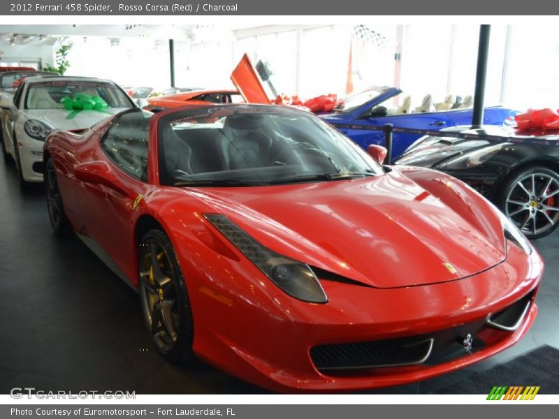 Rosso Corsa (Red) / Charcoal 2012 Ferrari 458 Spider
