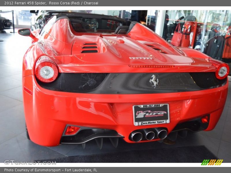 Rosso Corsa (Red) / Charcoal 2012 Ferrari 458 Spider