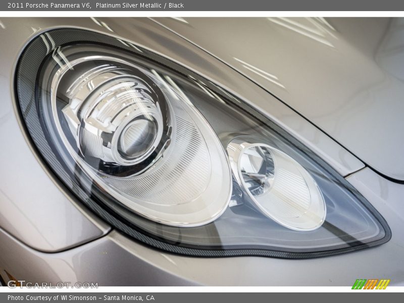 Platinum Silver Metallic / Black 2011 Porsche Panamera V6