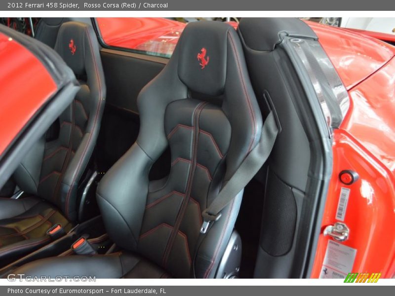 Rosso Corsa (Red) / Charcoal 2012 Ferrari 458 Spider
