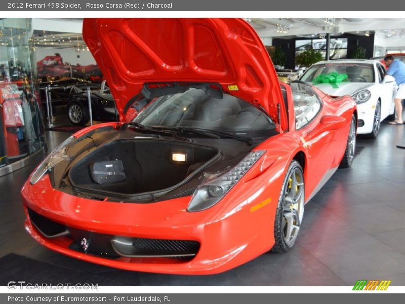Rosso Corsa (Red) / Charcoal 2012 Ferrari 458 Spider