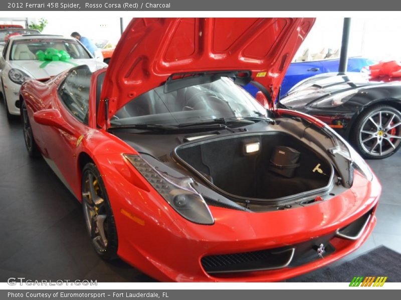 Rosso Corsa (Red) / Charcoal 2012 Ferrari 458 Spider