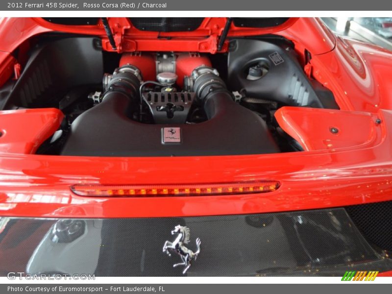 Rosso Corsa (Red) / Charcoal 2012 Ferrari 458 Spider