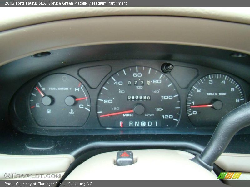 Spruce Green Metallic / Medium Parchment 2003 Ford Taurus SES