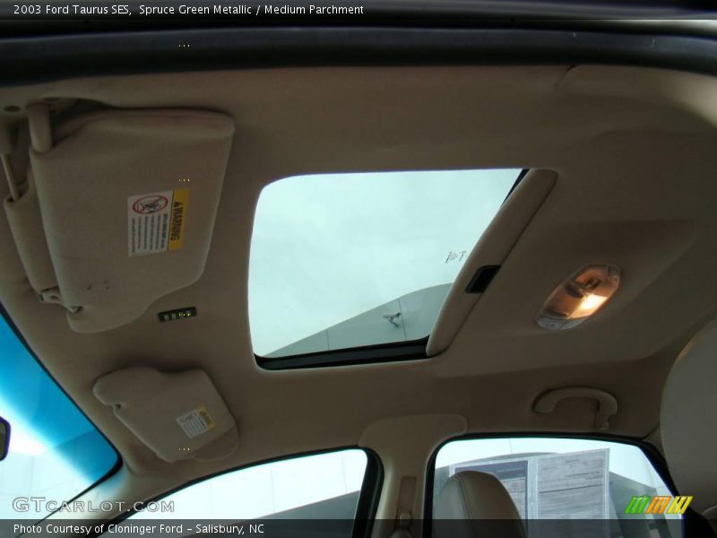 Spruce Green Metallic / Medium Parchment 2003 Ford Taurus SES