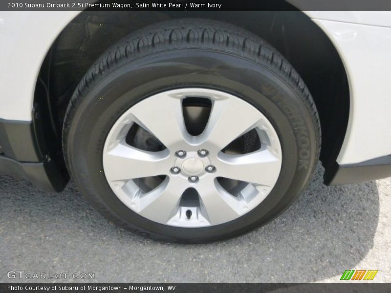 Satin White Pearl / Warm Ivory 2010 Subaru Outback 2.5i Premium Wagon