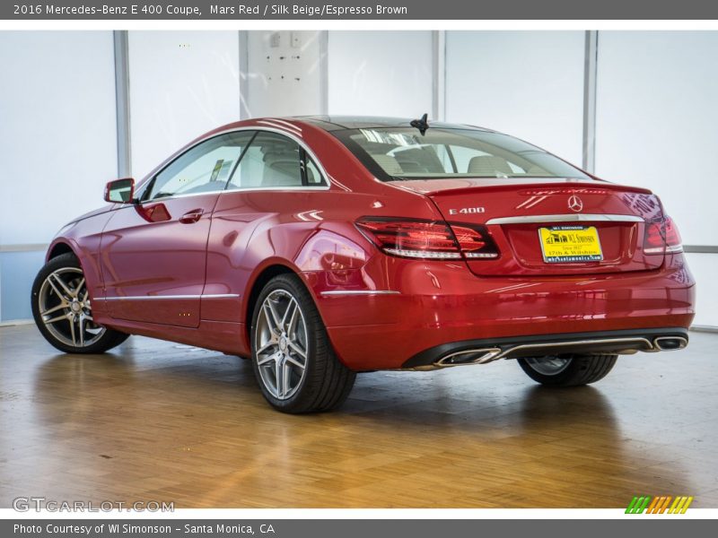 Mars Red / Silk Beige/Espresso Brown 2016 Mercedes-Benz E 400 Coupe