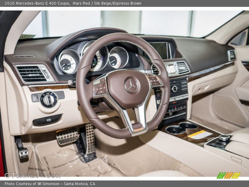 Mars Red / Silk Beige/Espresso Brown 2016 Mercedes-Benz E 400 Coupe