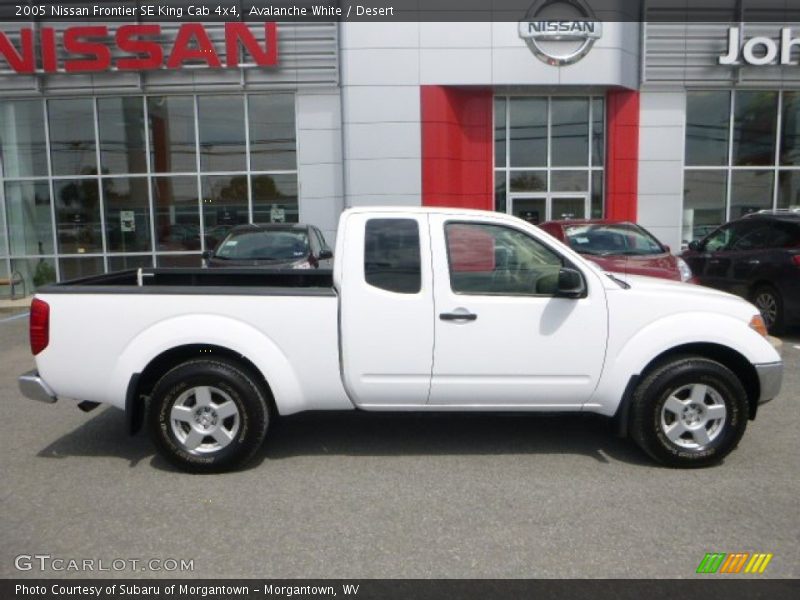 Avalanche White / Desert 2005 Nissan Frontier SE King Cab 4x4