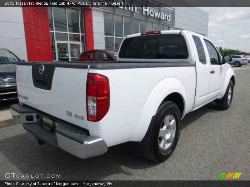 Avalanche White / Desert 2005 Nissan Frontier SE King Cab 4x4