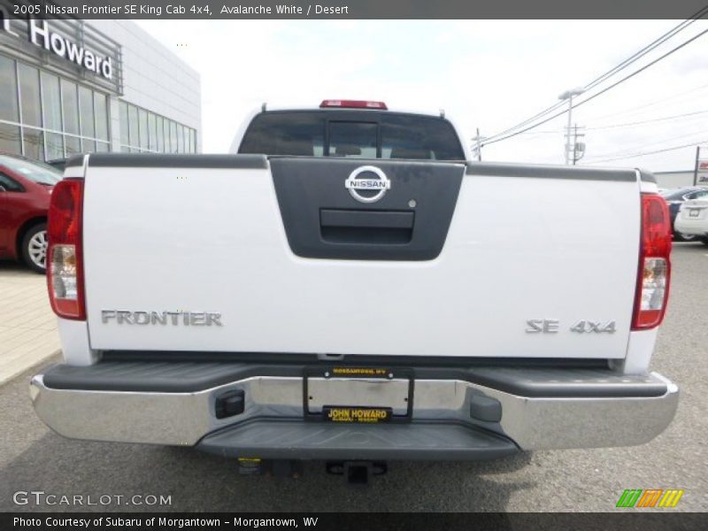 Avalanche White / Desert 2005 Nissan Frontier SE King Cab 4x4