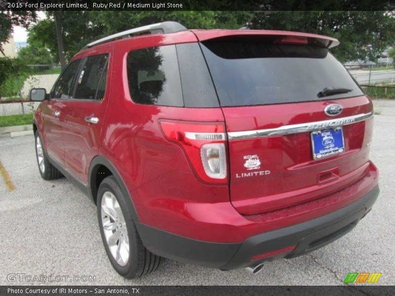 Ruby Red / Medium Light Stone 2015 Ford Explorer Limited