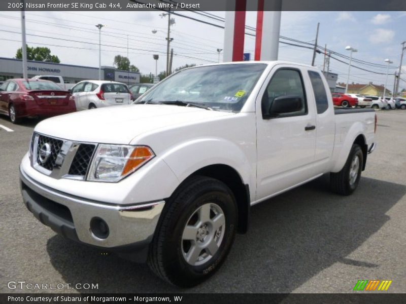 Avalanche White / Desert 2005 Nissan Frontier SE King Cab 4x4