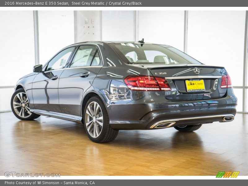 Steel Grey Metallic / Crystal Grey/Black 2016 Mercedes-Benz E 350 Sedan