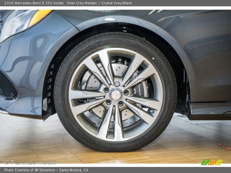 Steel Grey Metallic / Crystal Grey/Black 2016 Mercedes-Benz E 350 Sedan