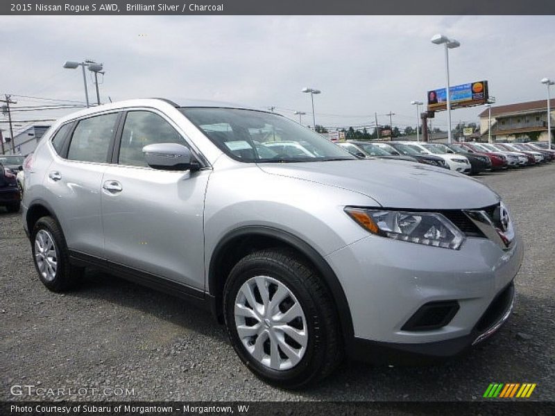 Brilliant Silver / Charcoal 2015 Nissan Rogue S AWD