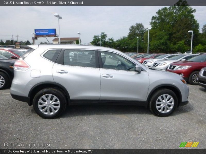 Brilliant Silver / Charcoal 2015 Nissan Rogue S AWD