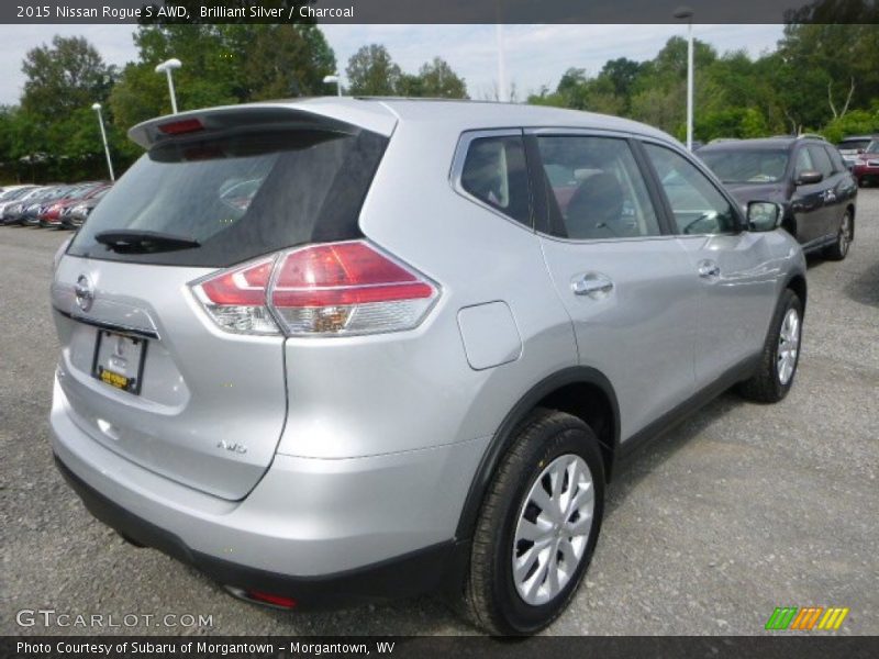 Brilliant Silver / Charcoal 2015 Nissan Rogue S AWD