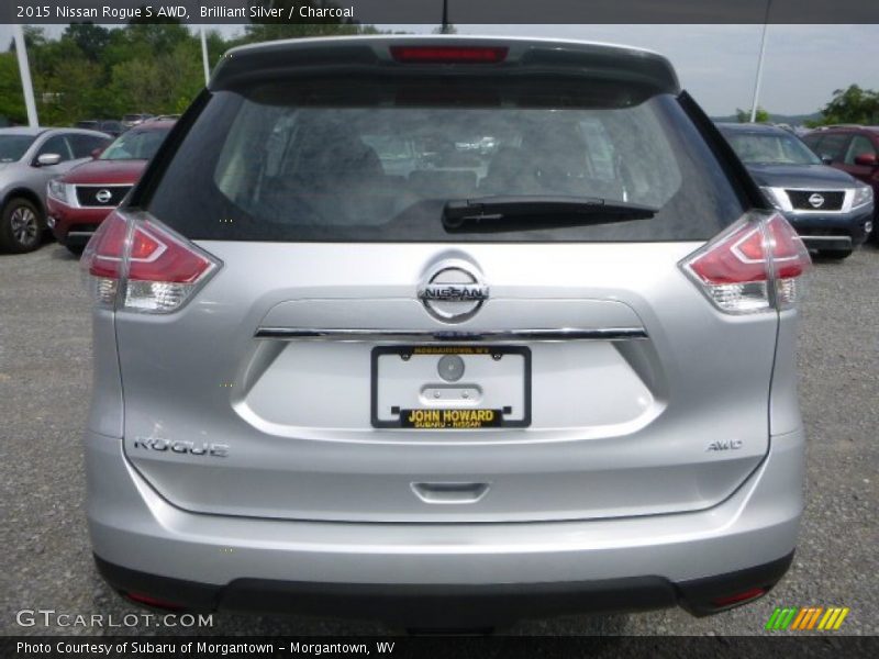 Brilliant Silver / Charcoal 2015 Nissan Rogue S AWD