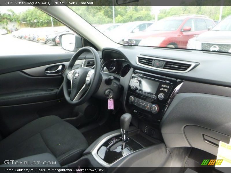 Brilliant Silver / Charcoal 2015 Nissan Rogue S AWD