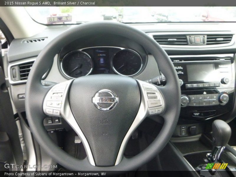 Brilliant Silver / Charcoal 2015 Nissan Rogue S AWD